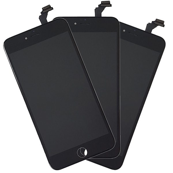 3 pezzi | Display LCD iPhone 6 Plus rigenerati - Nero